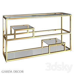 CONSOLE CLEAR GLASS GOLD GY CST8005GOLD Garda Decor 3D Models 3DSKY 