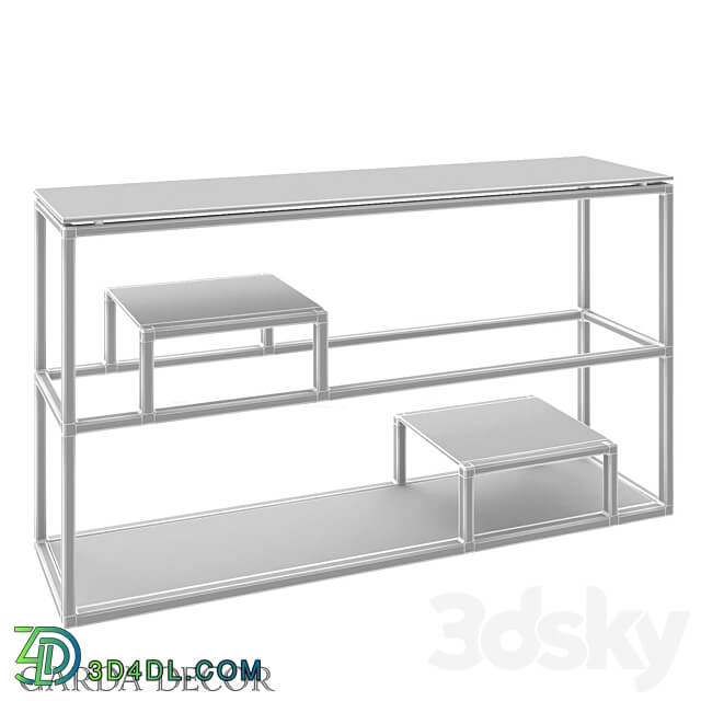 CONSOLE CLEAR GLASS GOLD GY CST8005GOLD Garda Decor 3D Models 3DSKY