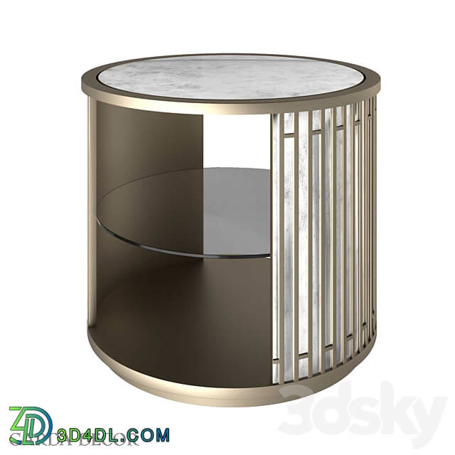 Sideboard _ Chest of drawer - Round Mirror Cabinet with Shelf KFG077 Garda Decor