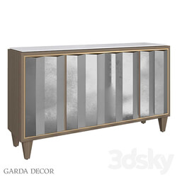 Sideboard _ Chest of drawer - Chest of Drawers with Doors and White Stone Top ART-4503-S Garda Decor 