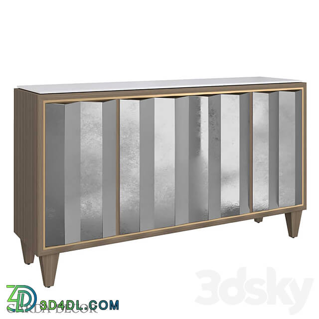 Sideboard _ Chest of drawer - Chest of Drawers with Doors and White Stone Top ART-4503-S Garda Decor