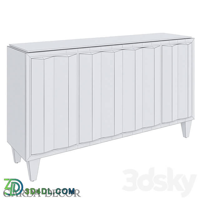 Sideboard _ Chest of drawer - Chest of Drawers with Doors and White Stone Top ART-4503-S Garda Decor