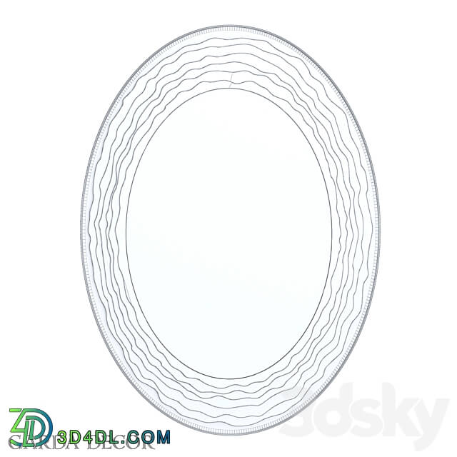 Mirror waves in The Frame Dark Silver 50SX 2080 Garda Decor 3D Models 3DSKY