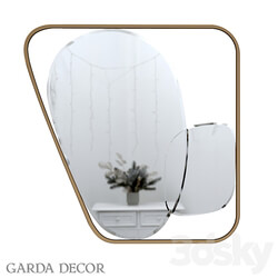 Decorative Mirror in Metal Frame KFE1210 Garda Decor 3D Models 3DSKY 