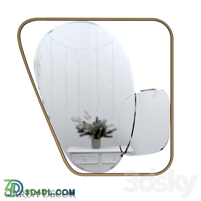 Decorative Mirror in Metal Frame KFE1210 Garda Decor 3D Models 3DSKY