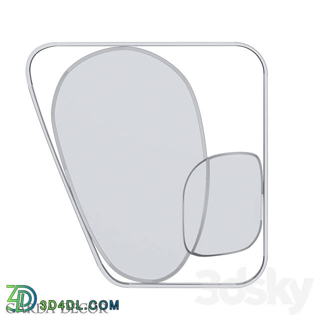 Decorative Mirror in Metal Frame KFE1210 Garda Decor 3D Models 3DSKY