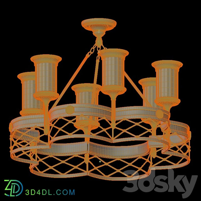 382010206 Chandelier CHIARO Ivanhoe Pendant light 3D Models 3DSKY