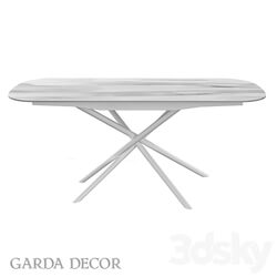 Table - EXTENDABLE DINING TABLE CERAMIC WHITE 83MC-1957DT WH Garda Decor 