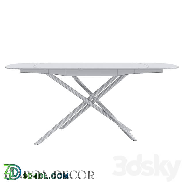 Table - EXTENDABLE DINING TABLE CERAMIC WHITE 83MC-1957DT WH Garda Decor