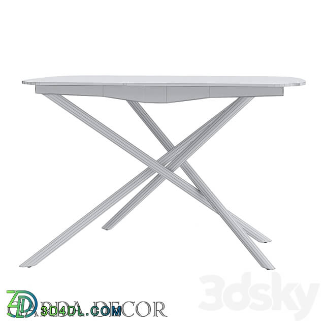 Table - EXTENDABLE DINING TABLE CERAMIC WHITE 83MC-1957DT WH Garda Decor