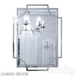 Mirror - RECTANGULAR MIRROR IN CHROME COLOR KFE1150 _ 1 Garda Decor 