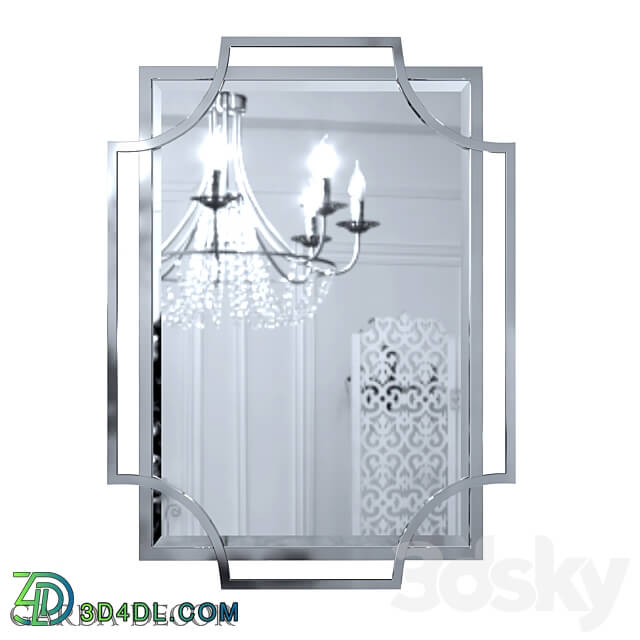 Mirror - RECTANGULAR MIRROR IN CHROME COLOR KFE1150 _ 1 Garda Decor