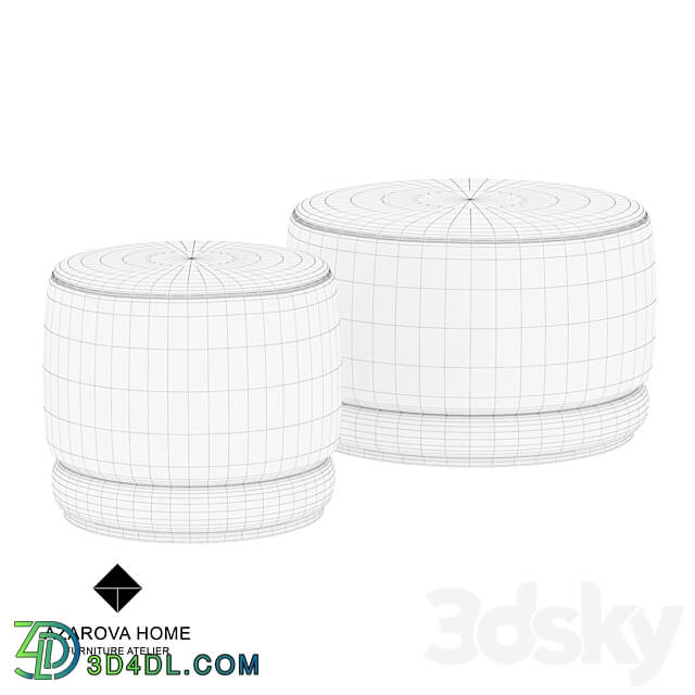 OM Pouf Azarova Home poof D500 3D Models 3DSKY