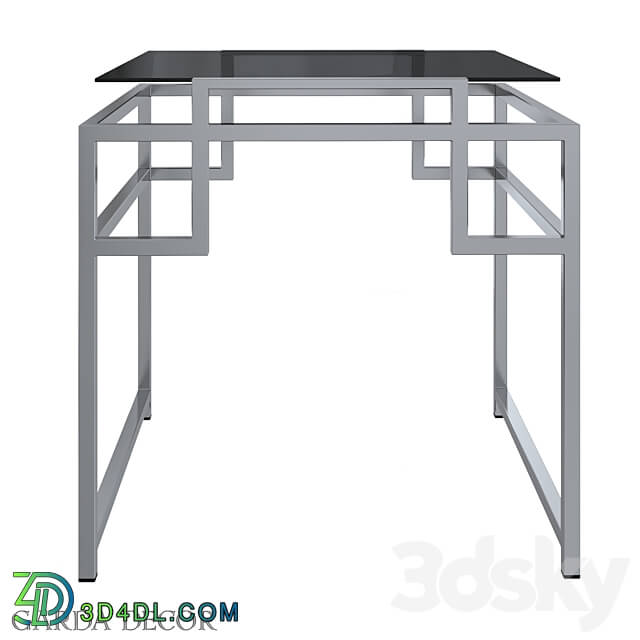 COFFEE TABLE DARK GLASS DARK CHROME 47ED ET162BL Garda Decor Table 3D Models 3DSKY