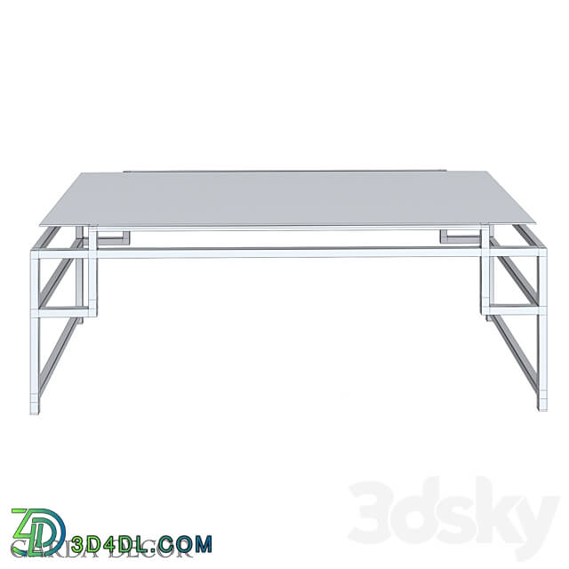 Table - Coffee Table Dark Glass _ DARK CHROME 47ED-CT162BL Garda Decor