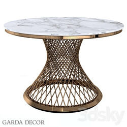 Dining Table Round Artificial Marble GOLD 76AR DT805 Garda Decor 3D Models 3DSKY 