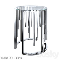 Table - COFFEE TABLE CLEAR GLASS _ SILVER 13RXET8077-SILVER Garda Decor 