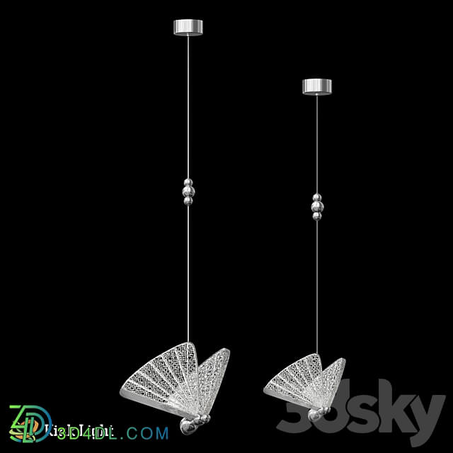 Pendant Butterfly gold 08444 1A 02 08444 1B 02 Pendant light 3D Models 3DSKY