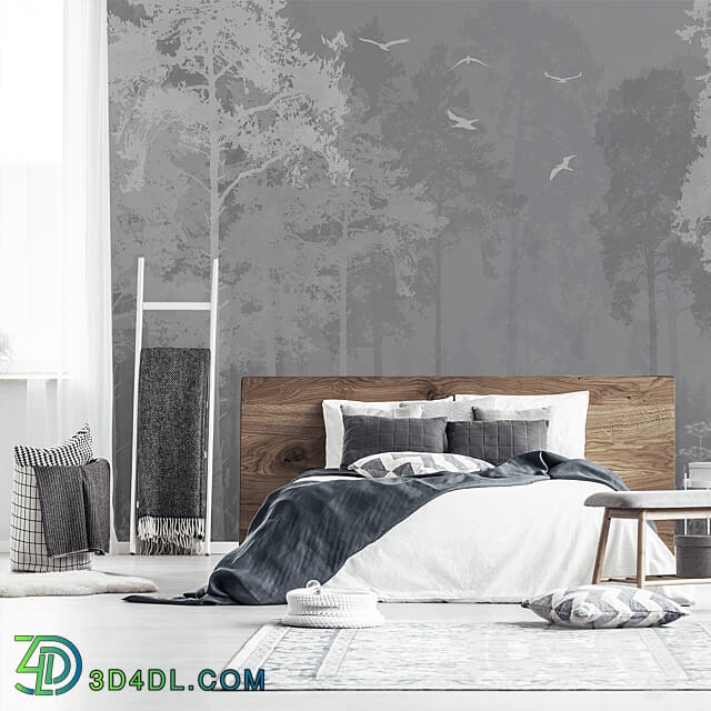 Wall covering - Creativille _ Wallpapers _ 4910 Silhouette Pine Forest