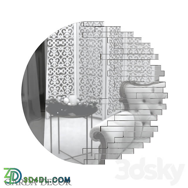 ROUND MIRROR WITH DECOR 50SX 9300 Garda Decor 3D Models 3DSKY