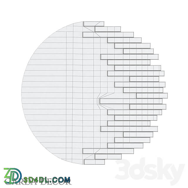 ROUND MIRROR WITH DECOR 50SX 9300 Garda Decor 3D Models 3DSKY