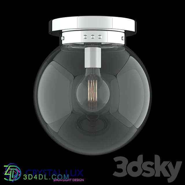 Mario PL1 D200 Nickel Transparente Ceiling lamp 3D Models 3DSKY