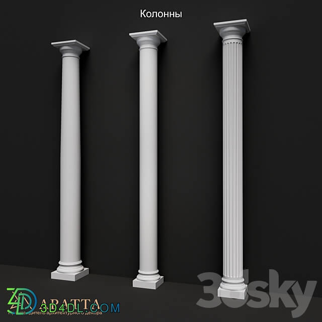 Columns 001 003 3D Models 3DSKY