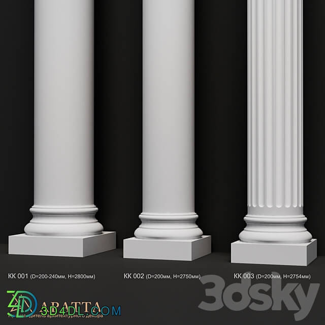 Columns 001 003 3D Models 3DSKY