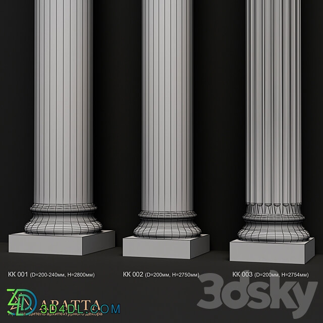 Columns 001 003 3D Models 3DSKY