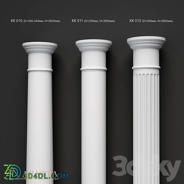 Columns 010 012 3D Models 3DSKY