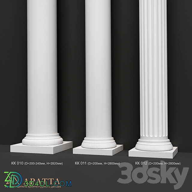 Columns 010 012 3D Models 3DSKY
