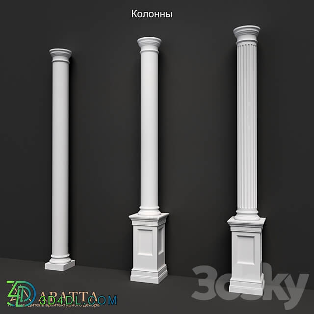 Columns 022 024 3D Models 3DSKY
