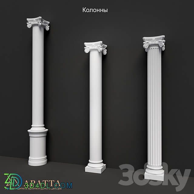 Columns 028 030 3D Models 3DSKY