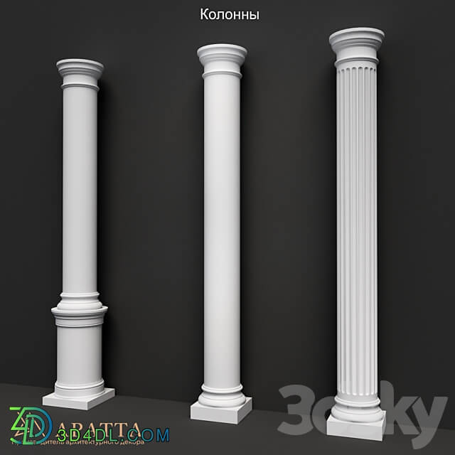 Decorative plaster - Columns 031-033