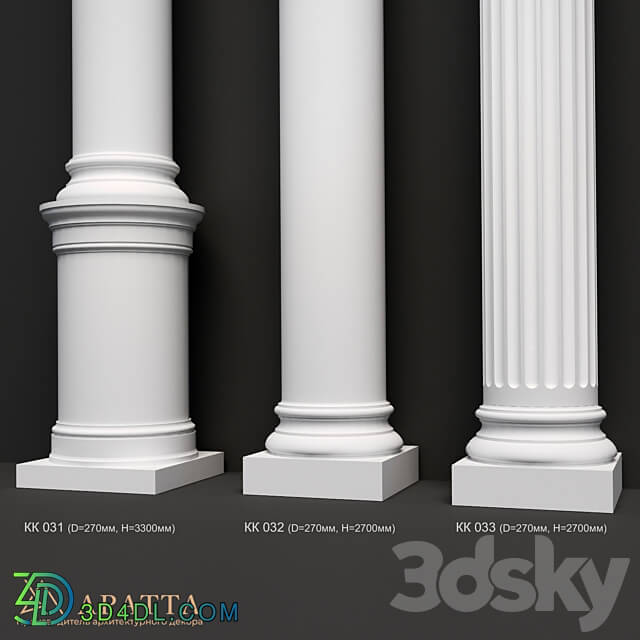 Decorative plaster - Columns 031-033