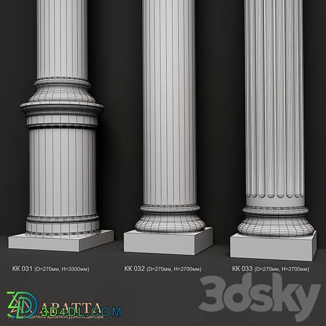 Decorative plaster - Columns 031-033