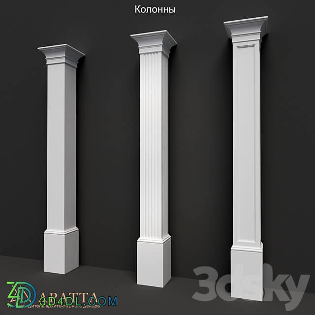 Columns 037 039 3D Models 3DSKY