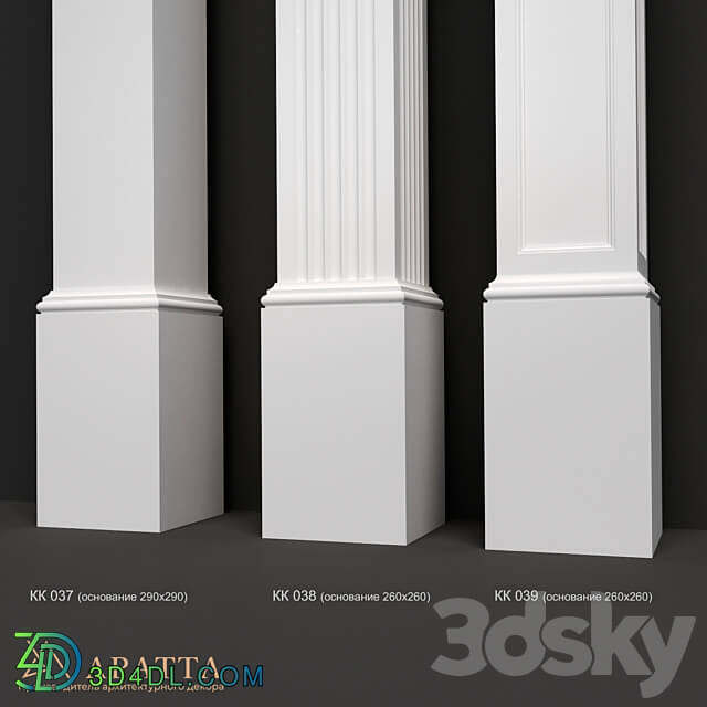 Columns 037 039 3D Models 3DSKY