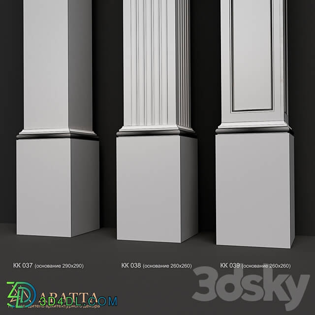 Columns 037 039 3D Models 3DSKY