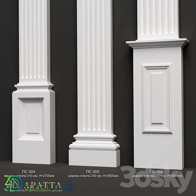 Pilasters 004 006 3D Models 3DSKY