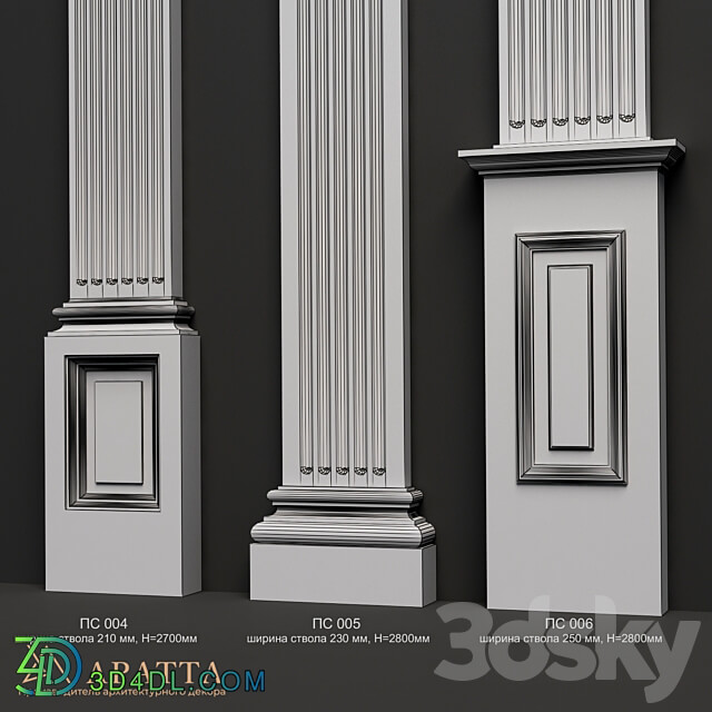 Pilasters 004 006 3D Models 3DSKY