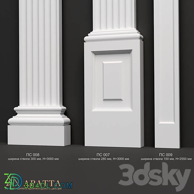 Pilasters 007 009 3D Models 3DSKY