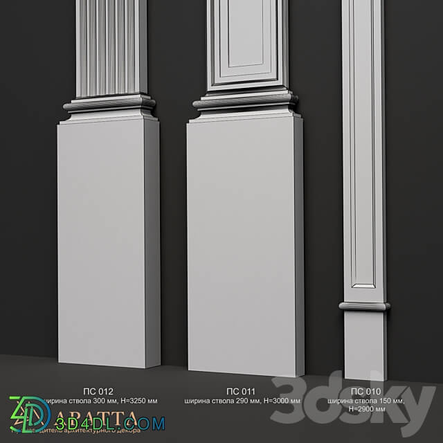 Pilasters 010 012 3D Models 3DSKY
