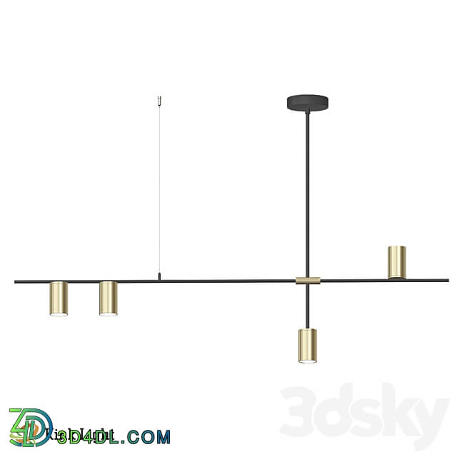 Riya black 07621 4.20 Pendant light 3D Models 3DSKY