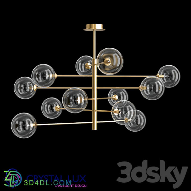 Marzo SP12 Bronze Transparente Pendant light 3D Models 3DSKY