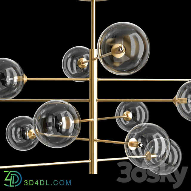 Marzo SP12 Bronze Transparente Pendant light 3D Models 3DSKY
