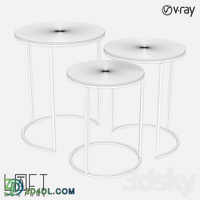 Coffee table set LoftDesigne 6024 model 3D Models 3DSKY