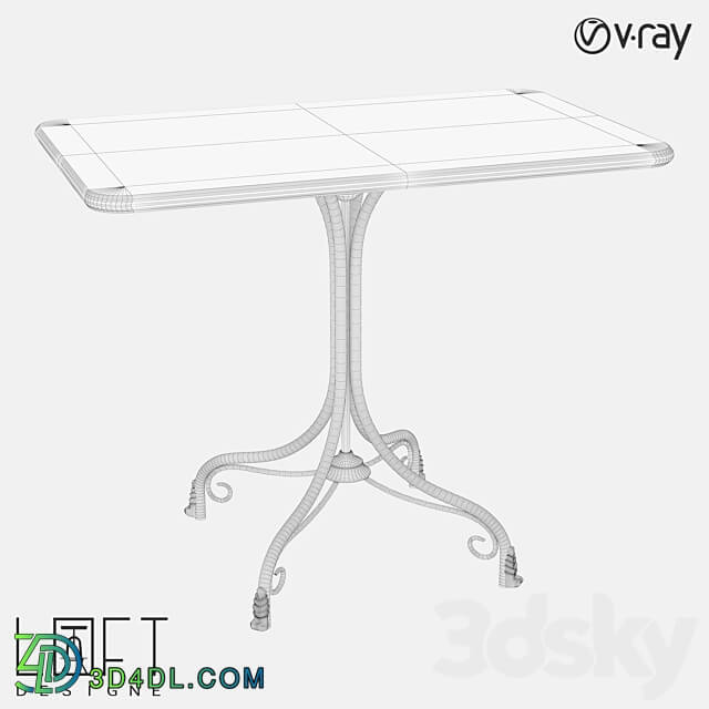 LoftDesigne 6732 model table 3D Models 3DSKY