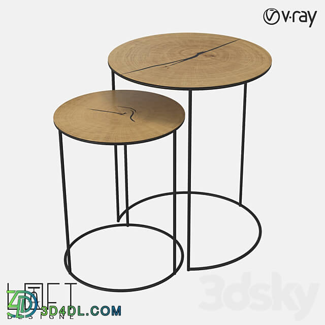 Coffee table set LoftDesigne 60177 model 3D Models 3DSKY