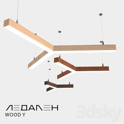 Wooden lamp WOOD Y LEDALEN Pendant light 3D Models 3DSKY 
